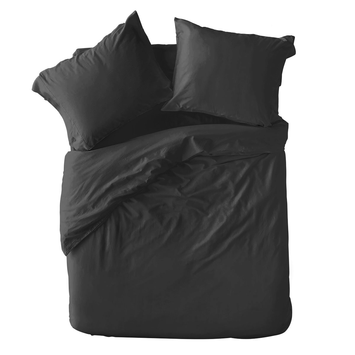 Pack housse de couette + Taie(s) d'oreiller Coton thermorégulé gris acier, DODO