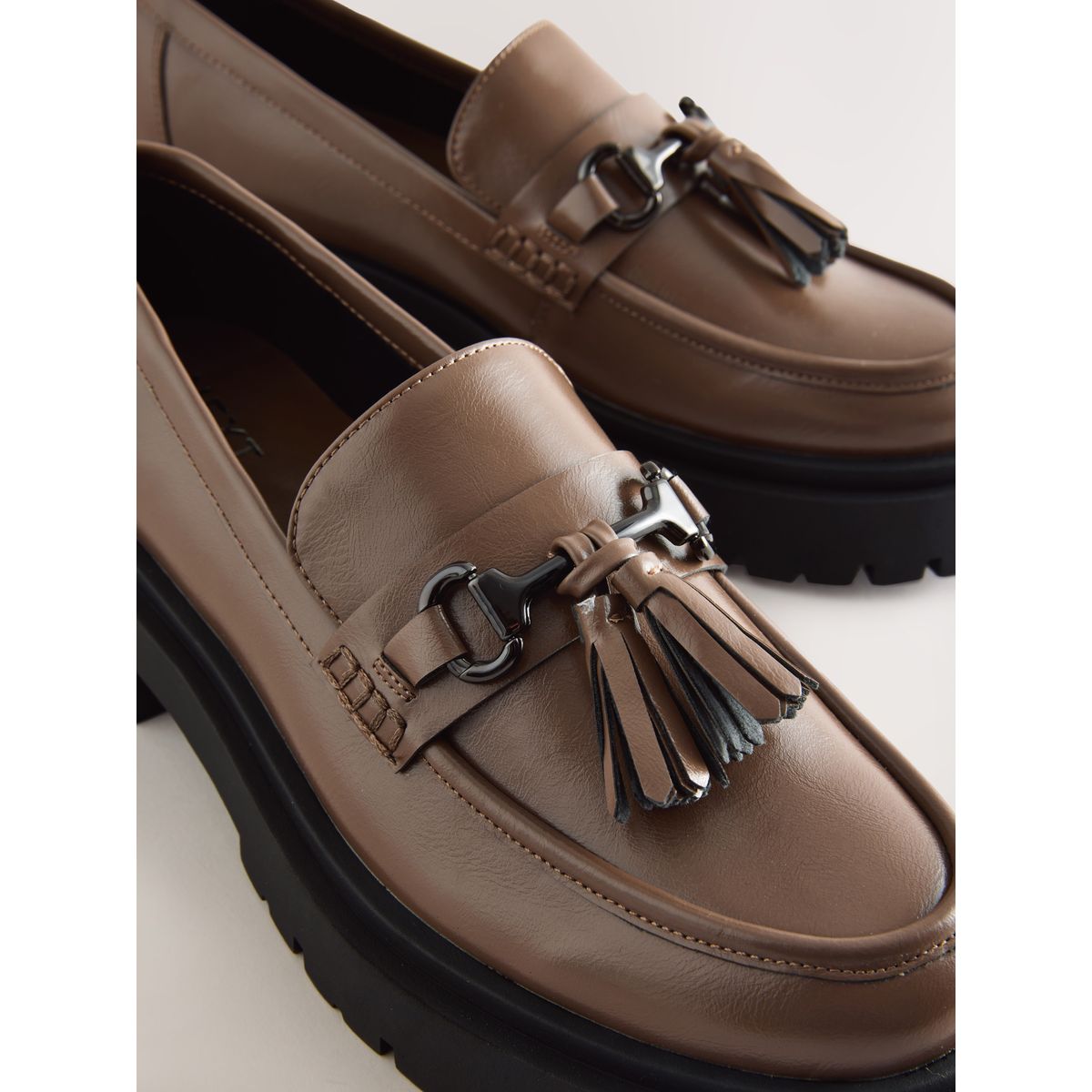 Mocassins plateforme à glands forever comfort marron moka, NEXT