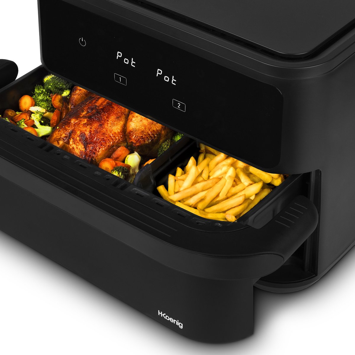 Friteuse sans huile grand bac - FRY960 noir, H.KOENIG