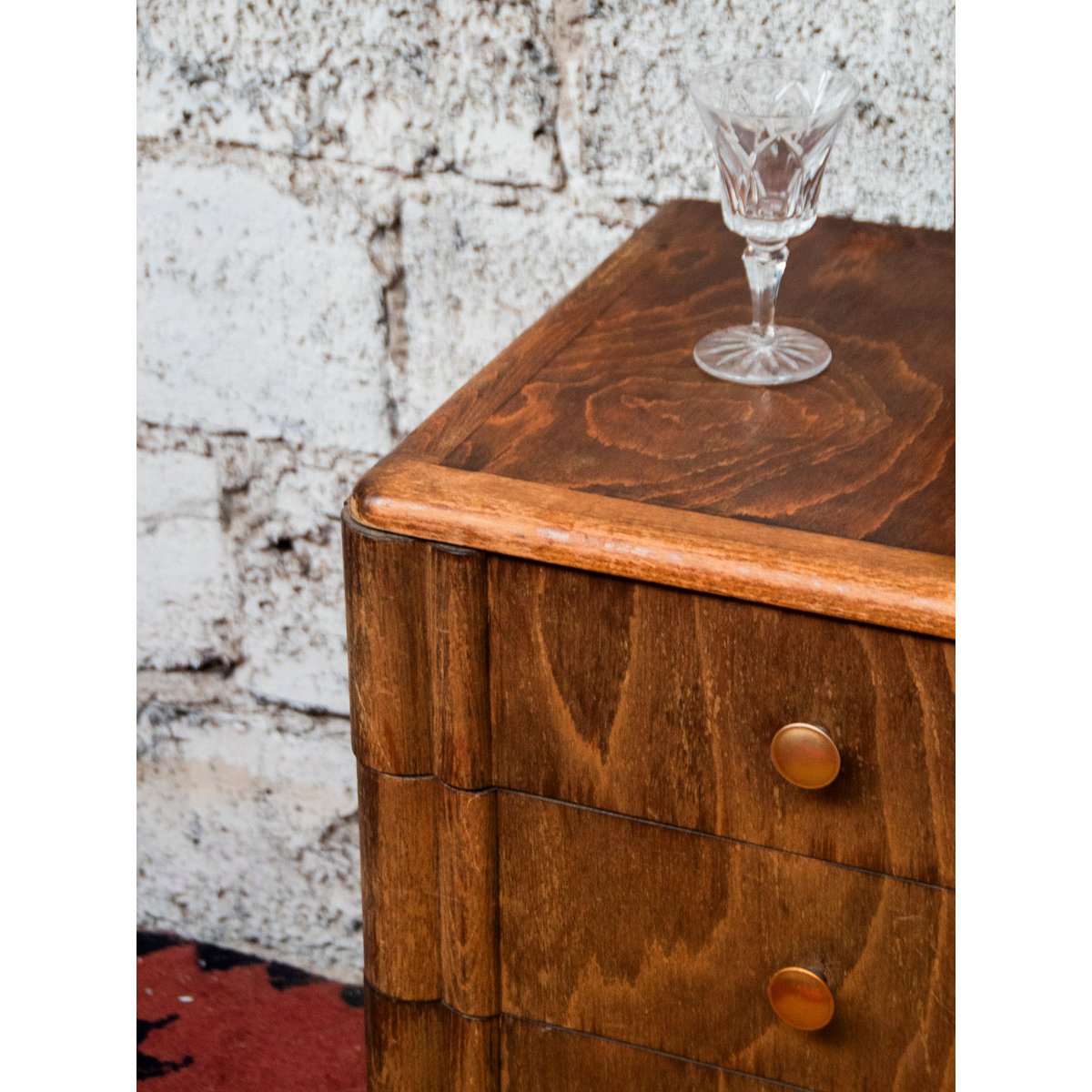 Buffet en bois foncé et doré Gilbert N°810 - Bon état bois foncé, DEBONGOUT