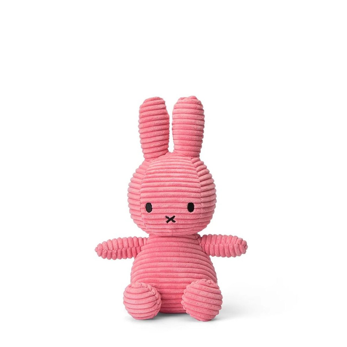 Peluche lapin Miffy velours côtelé éco rose, BON TON TOYS