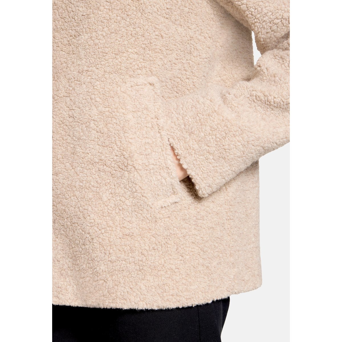 Veste en laine à capuche light sand, GIL BRET