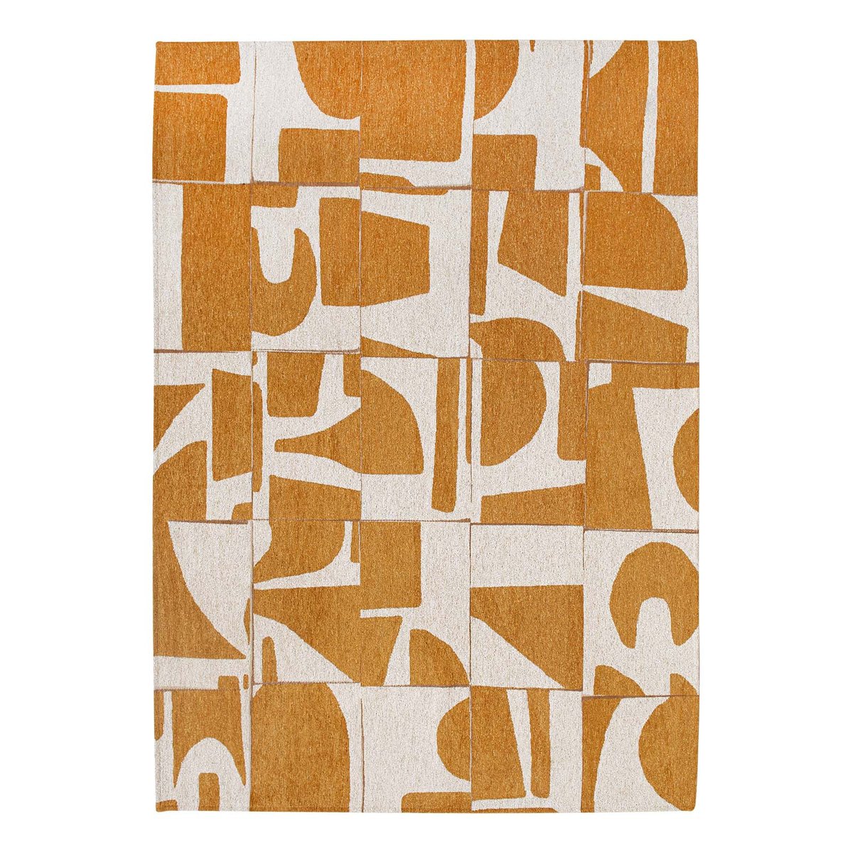 Tapis intérieur/extérieur tissé plat LASH jaune, NOVATREND