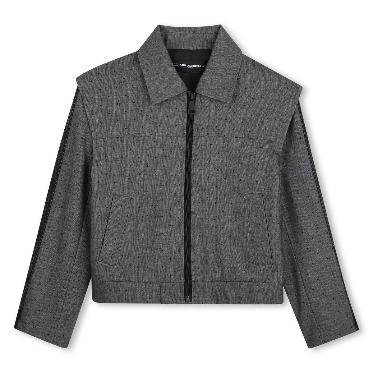 Cardigan de jogging gris chine fonce, KARL LAGERFELD KIDS