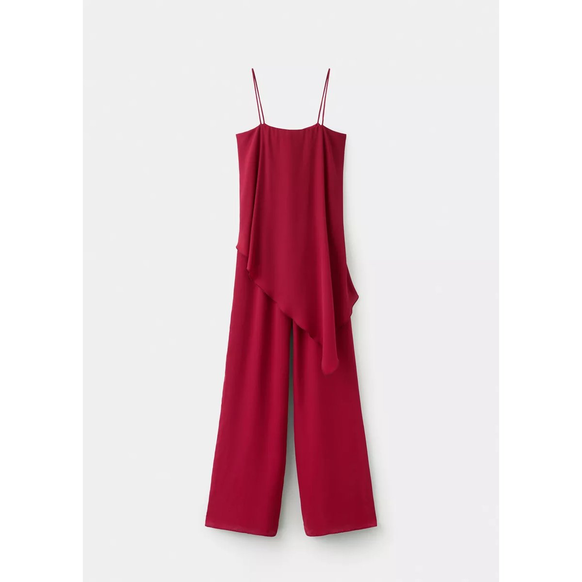Combinaison asymétrique à volant rouge, MANGO TEEN
