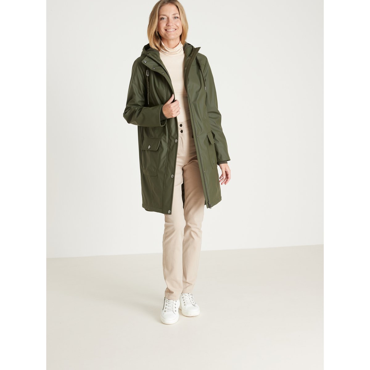 Parka imperméable doublée et matelassée kaki, DAXON