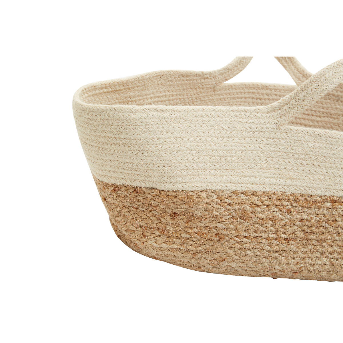 45cm Natural Jute Basket with White Trim natural, SO'HOME