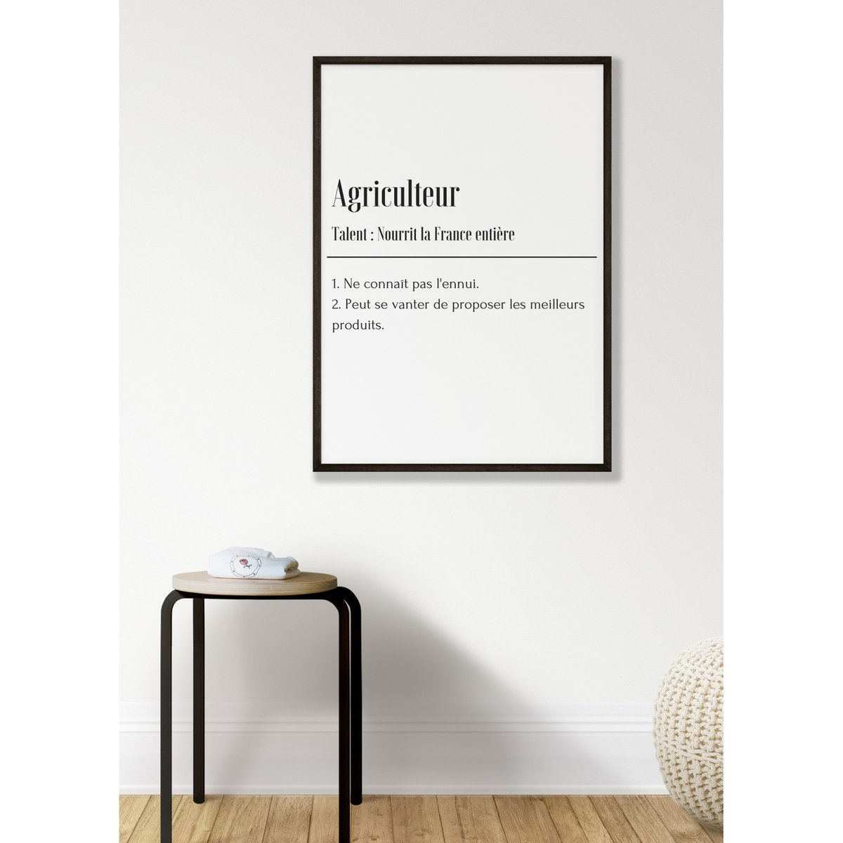 Affiche Définition Agriculteur blanc, L'AFFICHERIE