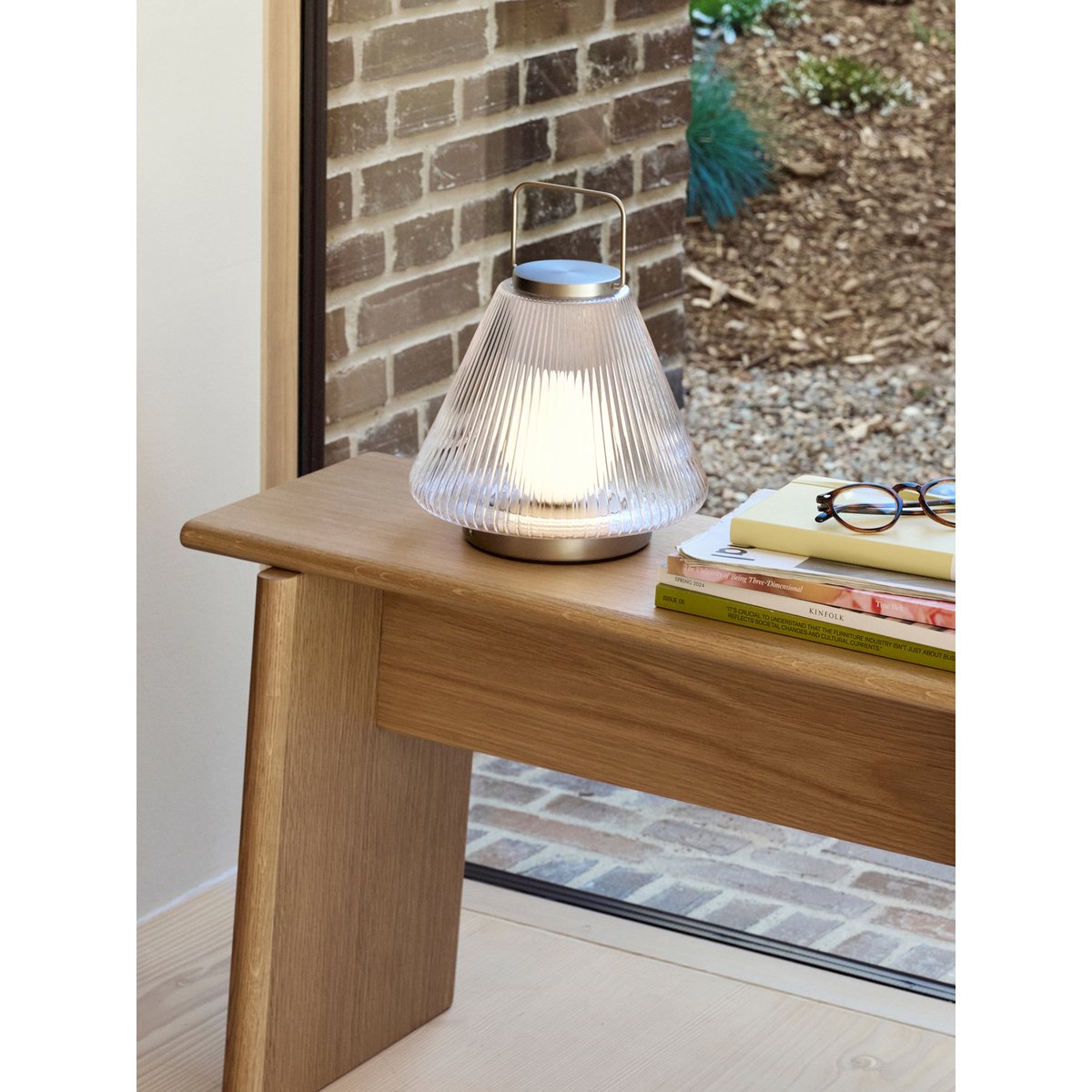 Lampe nomade Glass Iron TOU transparent, HUBSCH