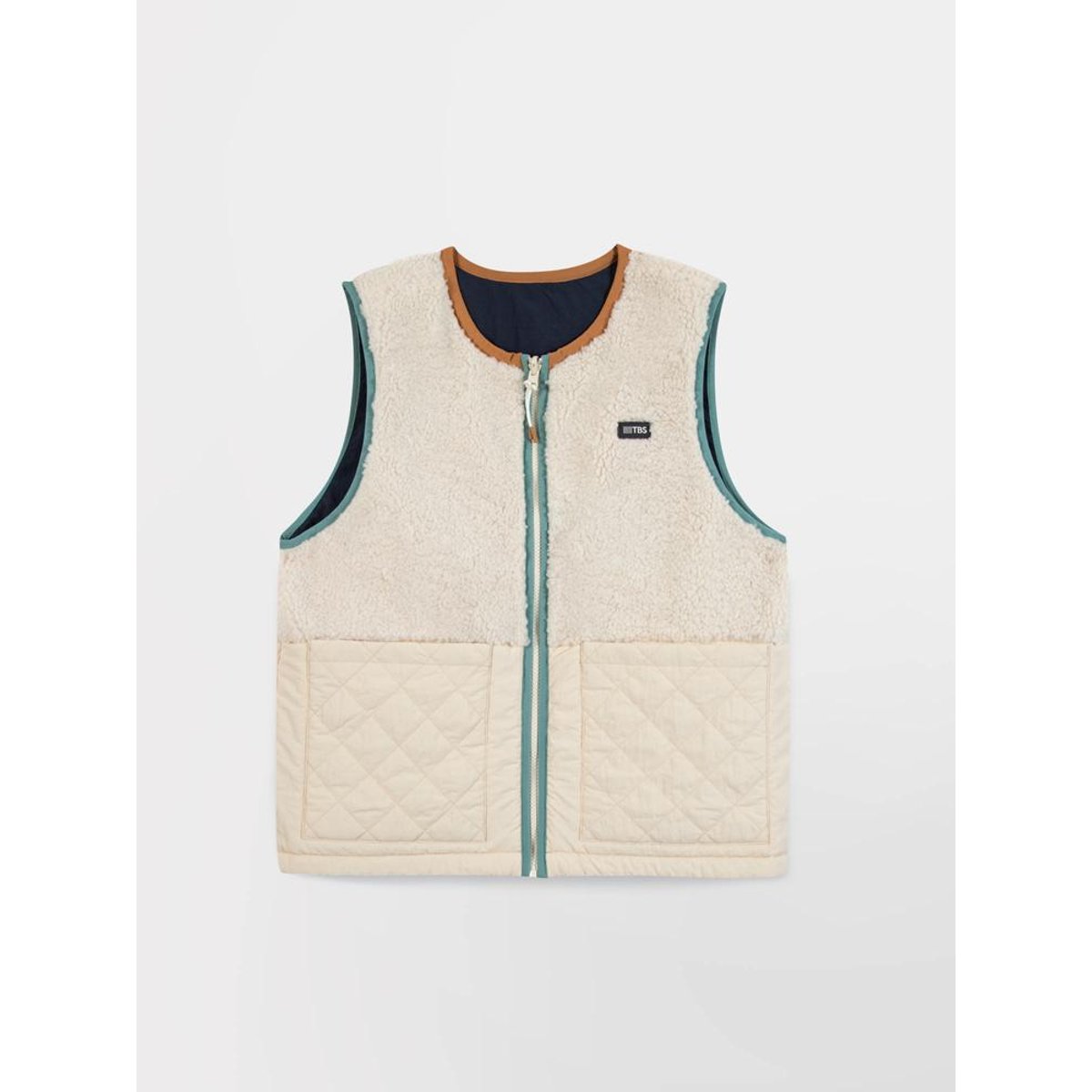 Sweat zippé WILDASAN ecru, TBS
