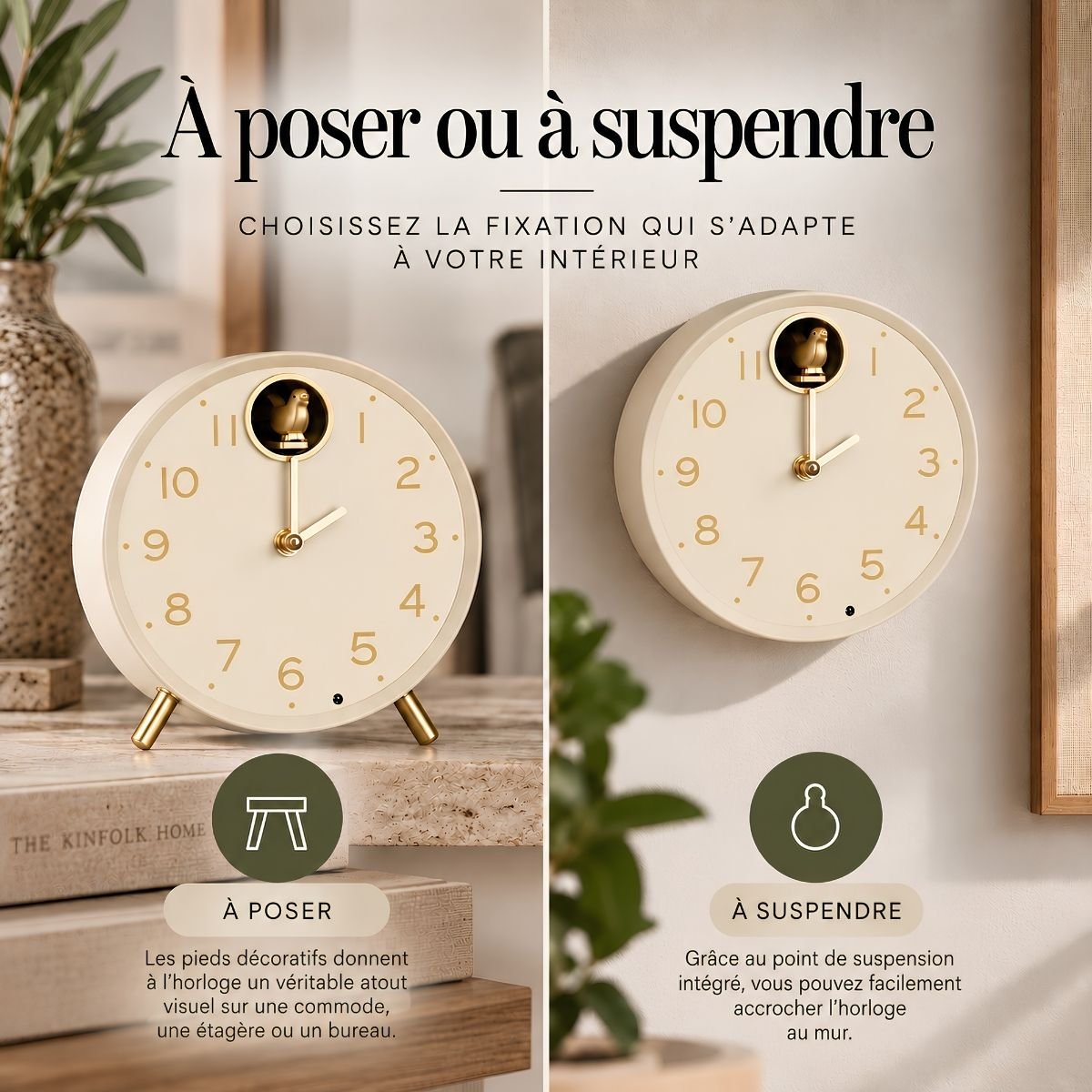Horloge BONNY vert, MICA DECORATIONS