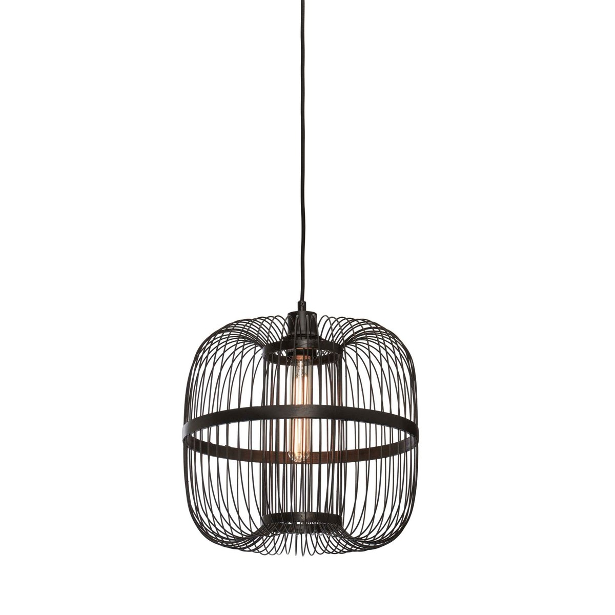 Lampe Suspendue Bambou HOKKAIDO noir, GOOD & MOJO