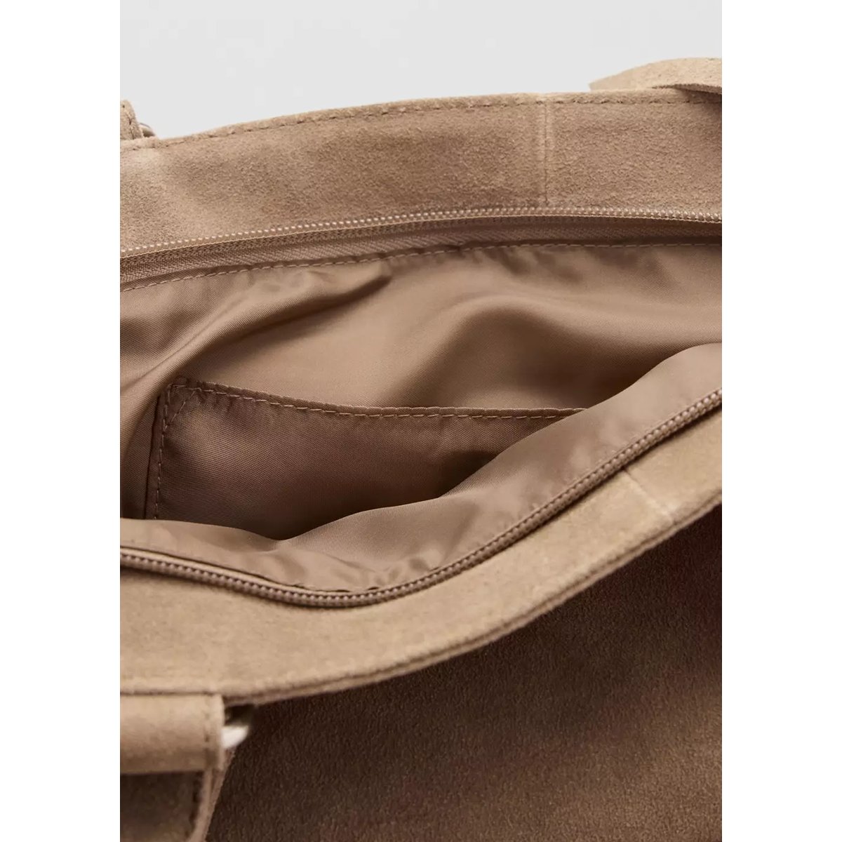 Sac city en cuir sable, MANGO TEEN