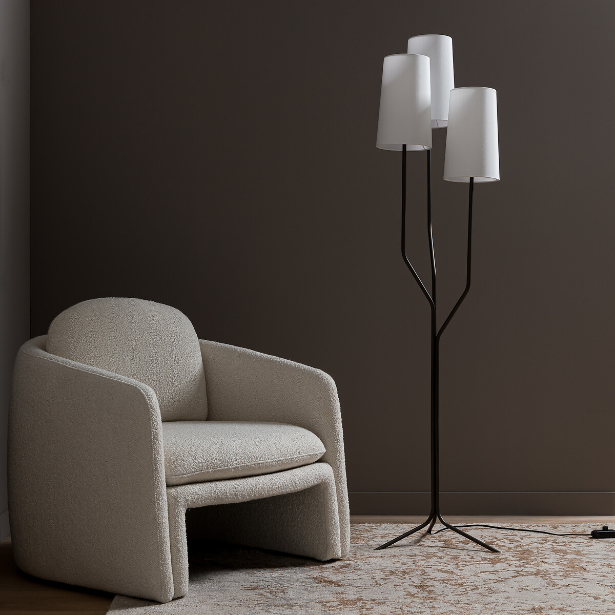 Lampadaire 3 abats-jours, Kynthos naturel/bronze, AM.PM