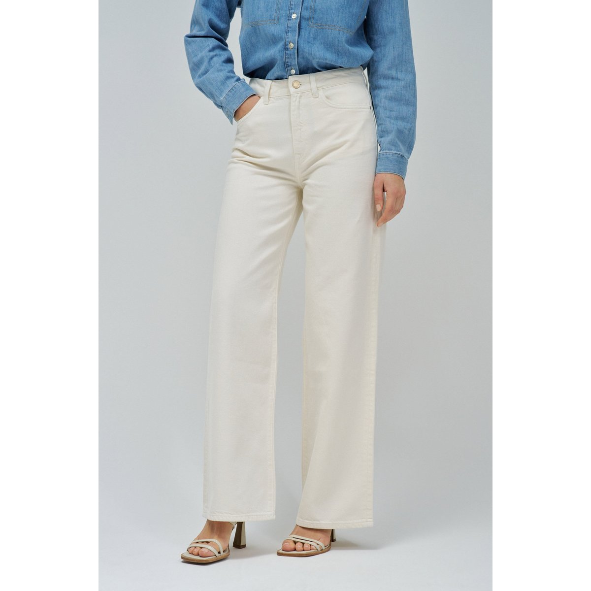 JEAN WIDE LEG beige, SALSA JEANS