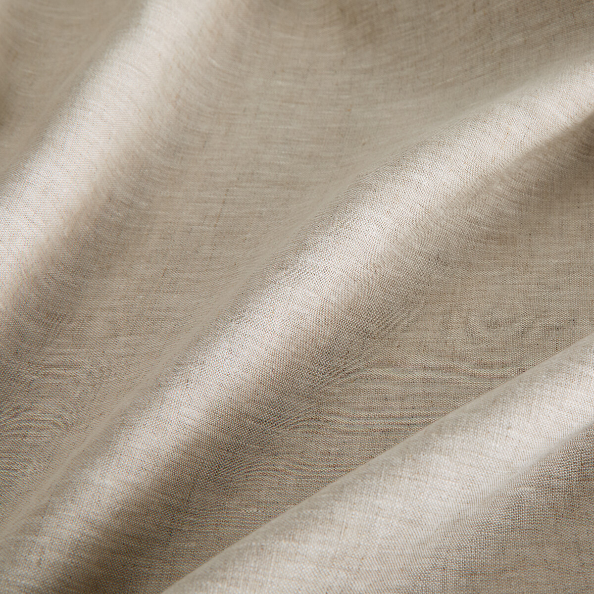 Rideau occultant, en lin lavé, finition ruflette, PRIVATE naturel, AM.PM