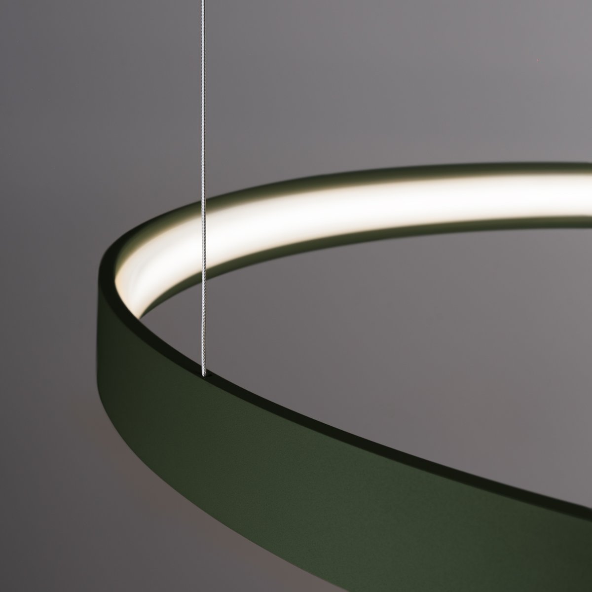Lustre Aluminium Vert Olive LED 1 Rio vert olive, EDEN