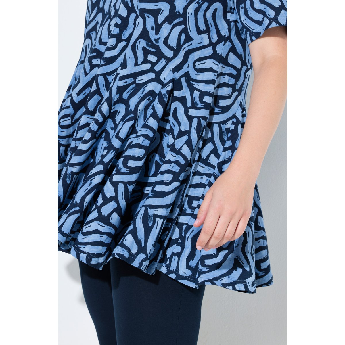T-shirt en coton bio marine, ULLA POPKEN