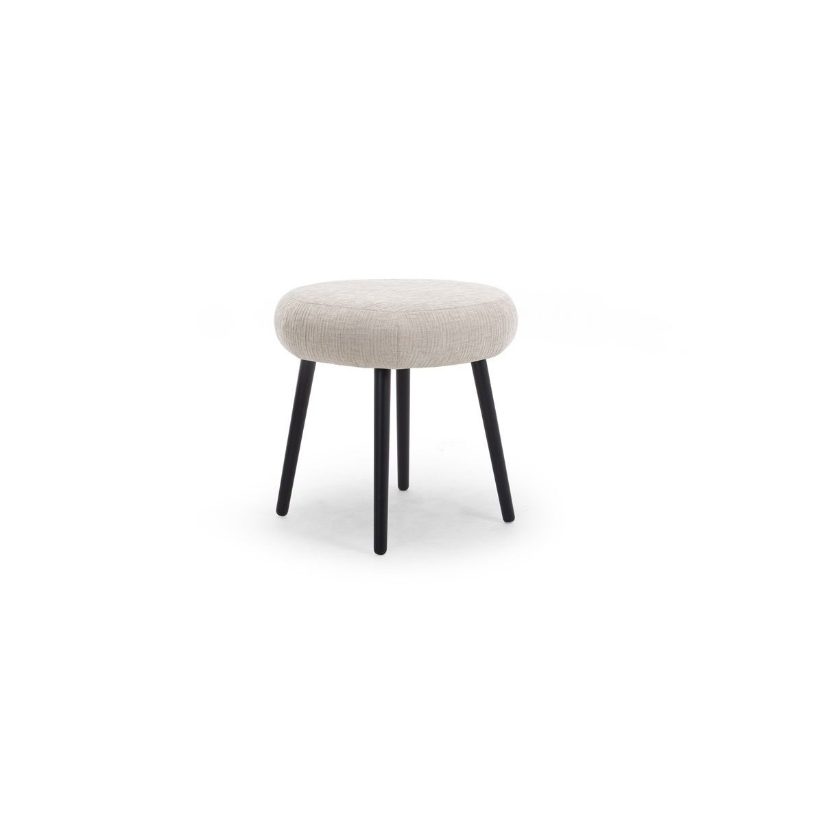 Pouf tissu texturé, EDEN beige, BOBOCHIC