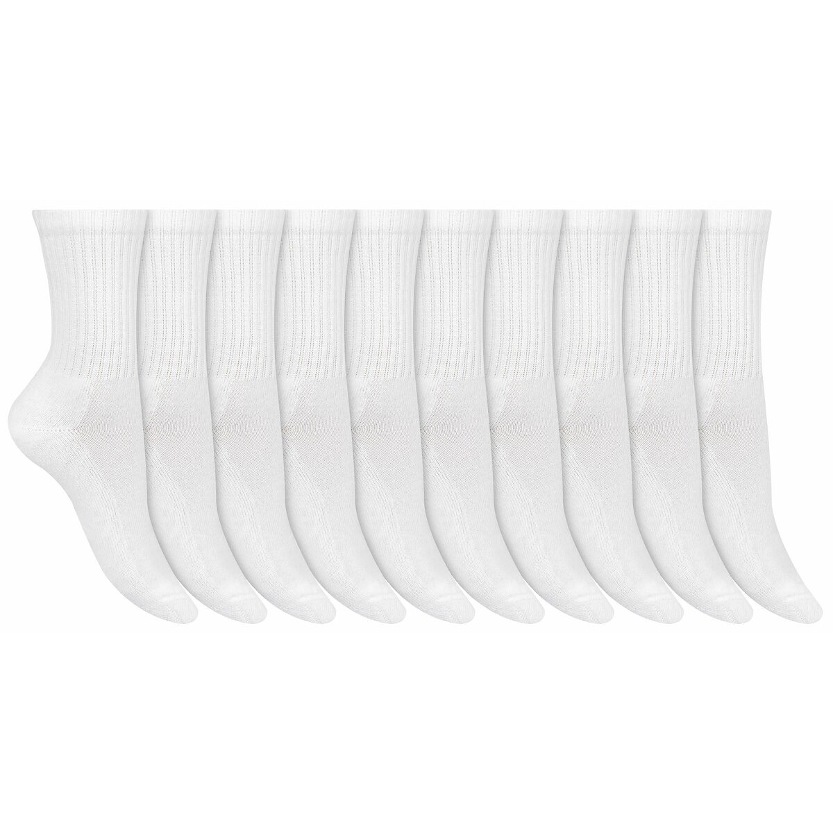Lot de 10 Mi-chaussettes ECODIM SPORT blanc, DIM