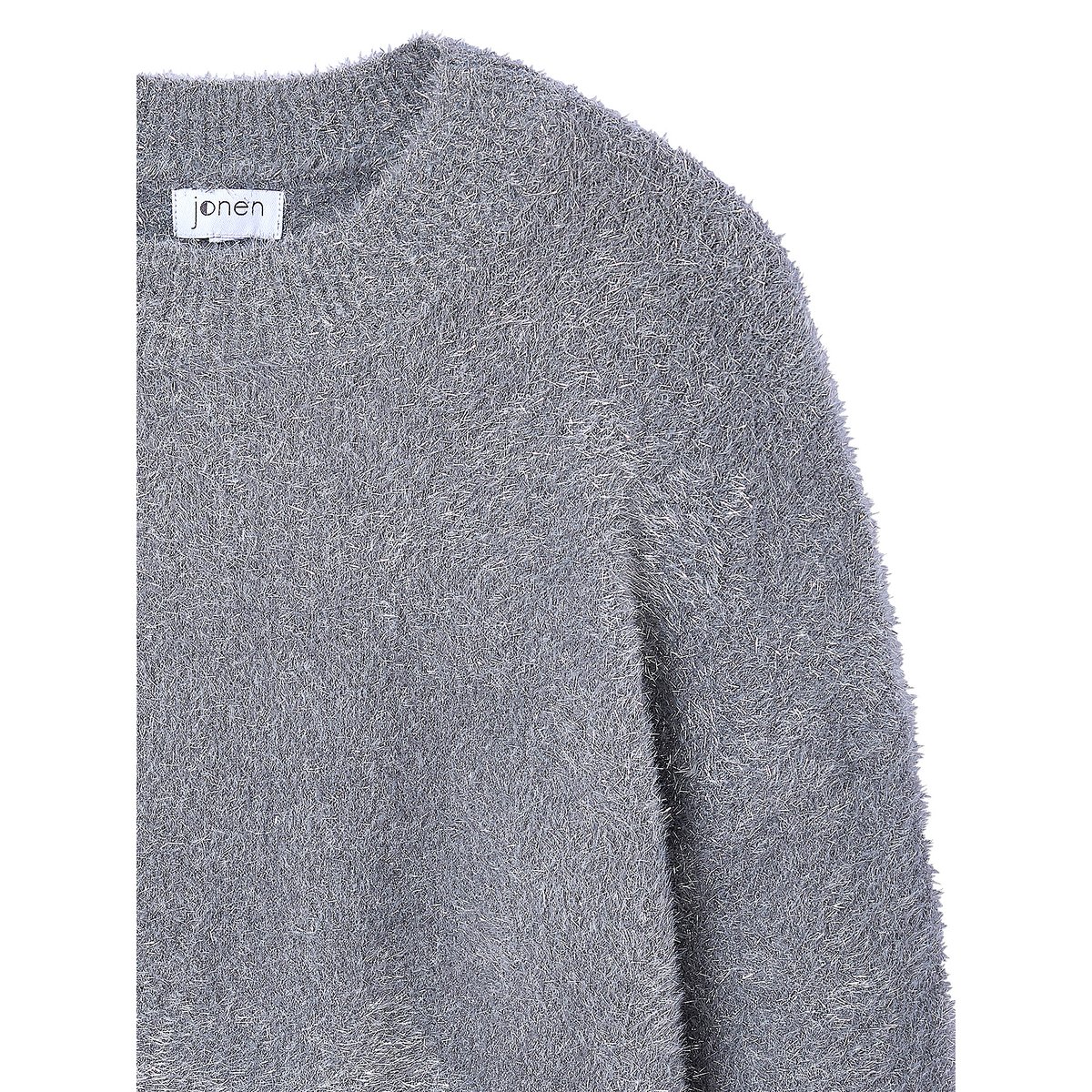 Pull noël maille duveteuse effet argenté argent, JONEN