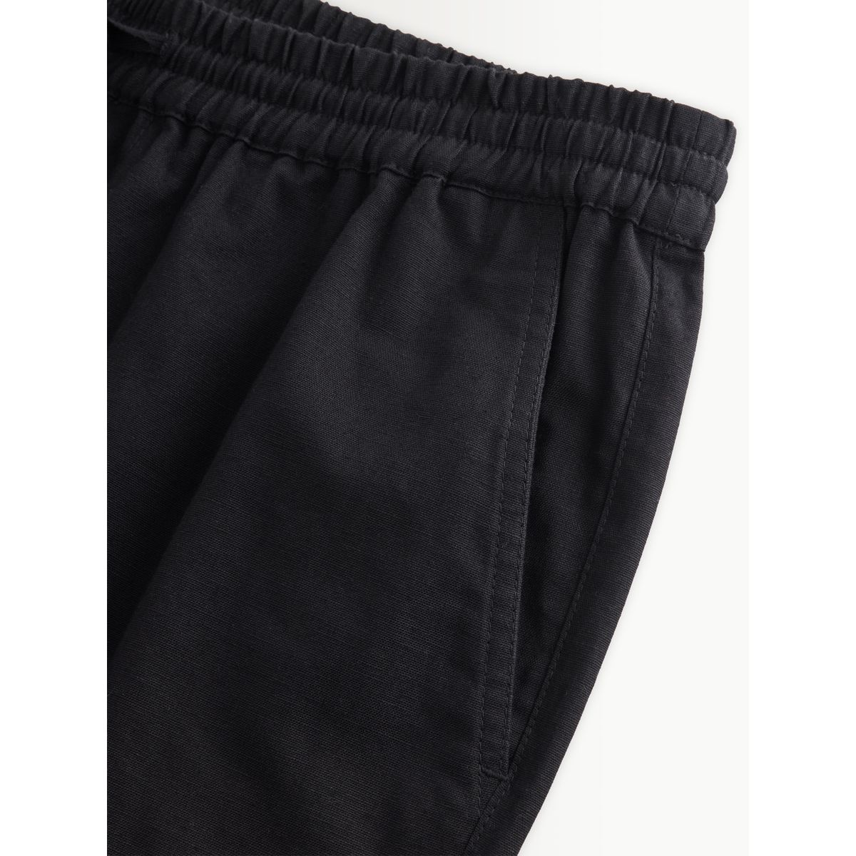 Short brodé à cordon de serrage la taille noir, NEXT