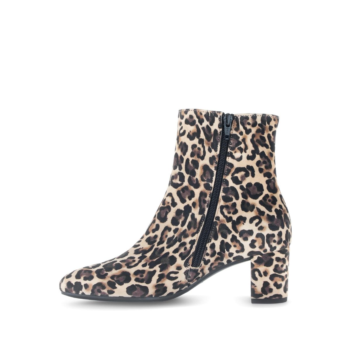 Bottines en cuir lisse à talon décroché marron, GABOR
