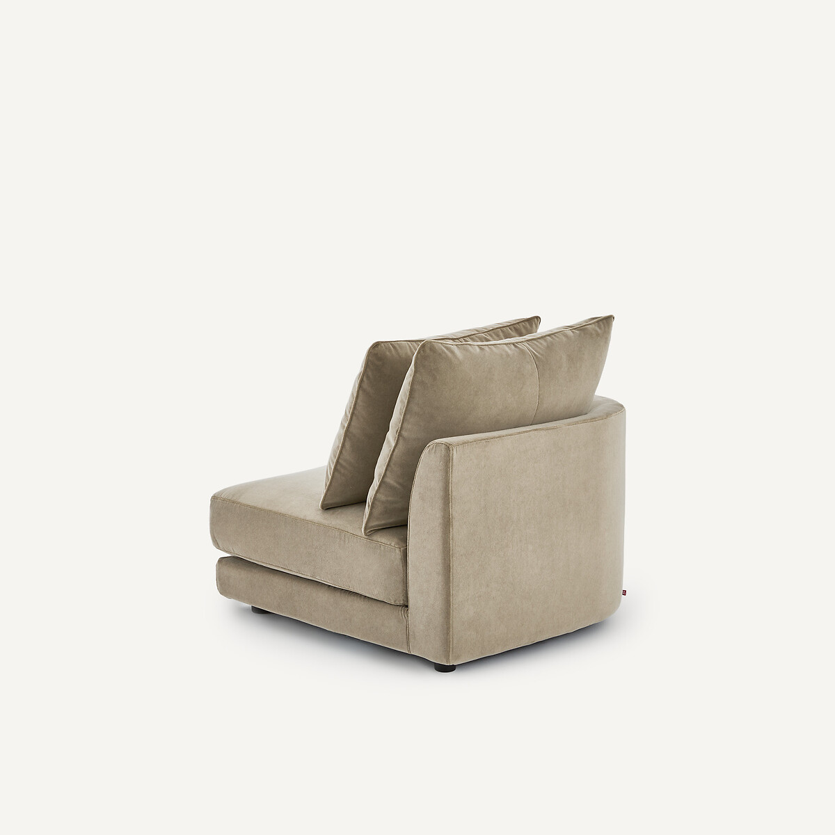 Linkes Sofa-Halbmodul, modular, aus stonewashed-Samt, TIBERIO shiitakegrau, AM.PM
