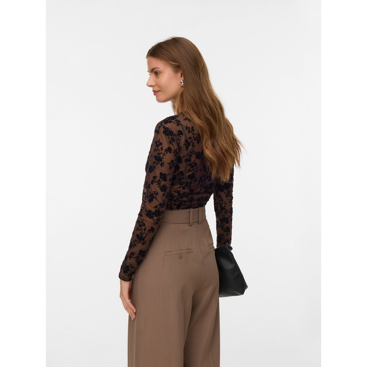 Blouse chocolate brown, VERO MODA
