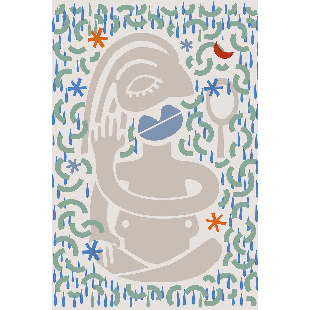 Tableau meditation féminine tableau alu dibond, HEXOA