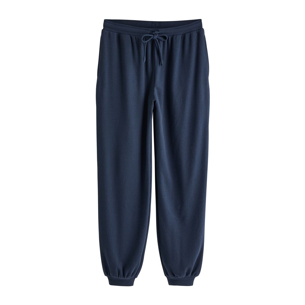 Pyjama confortable gaufré à col boutonné bleu marine, NEXT