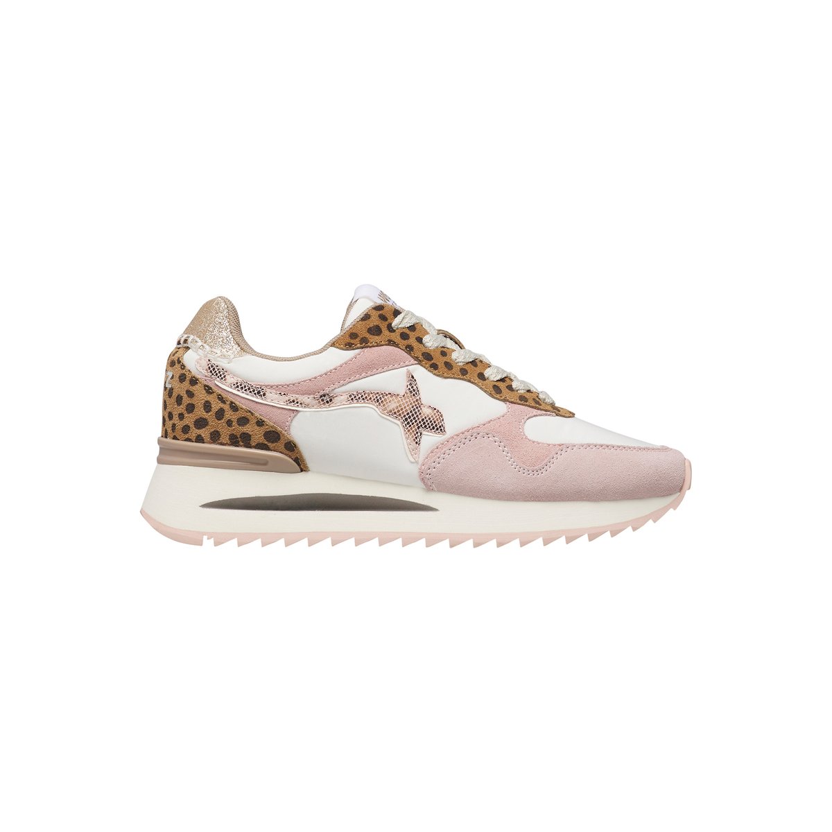 Sneakers en tissu technique et en daim YAK-W. rose-beige-, W6YZ