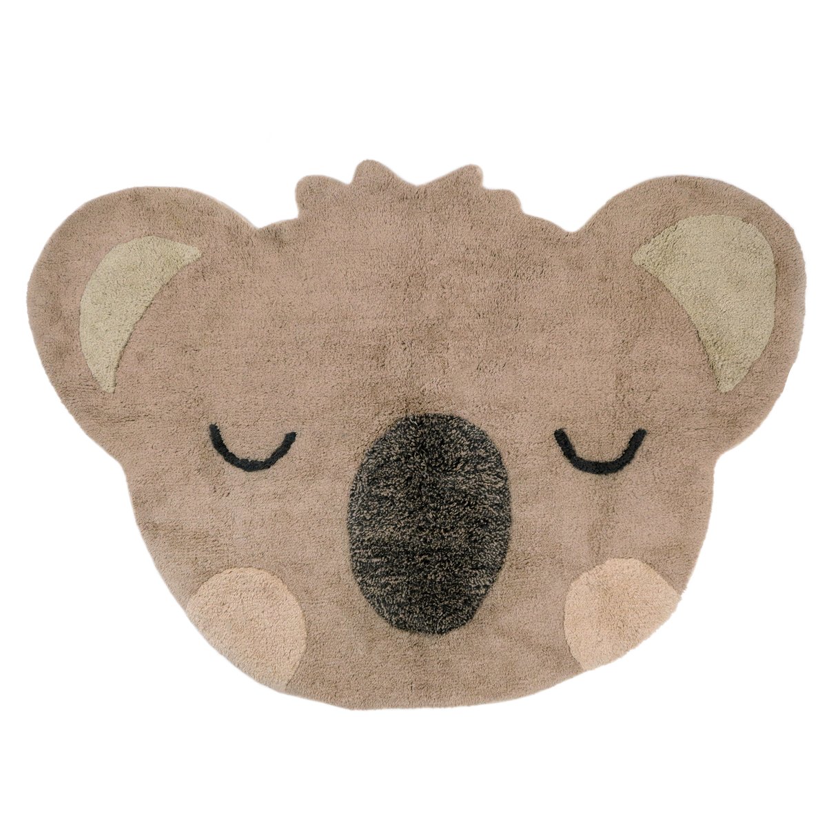 Tapis enfant coton lavable koala LITTLE OLSEN multicolore, NATTIOT