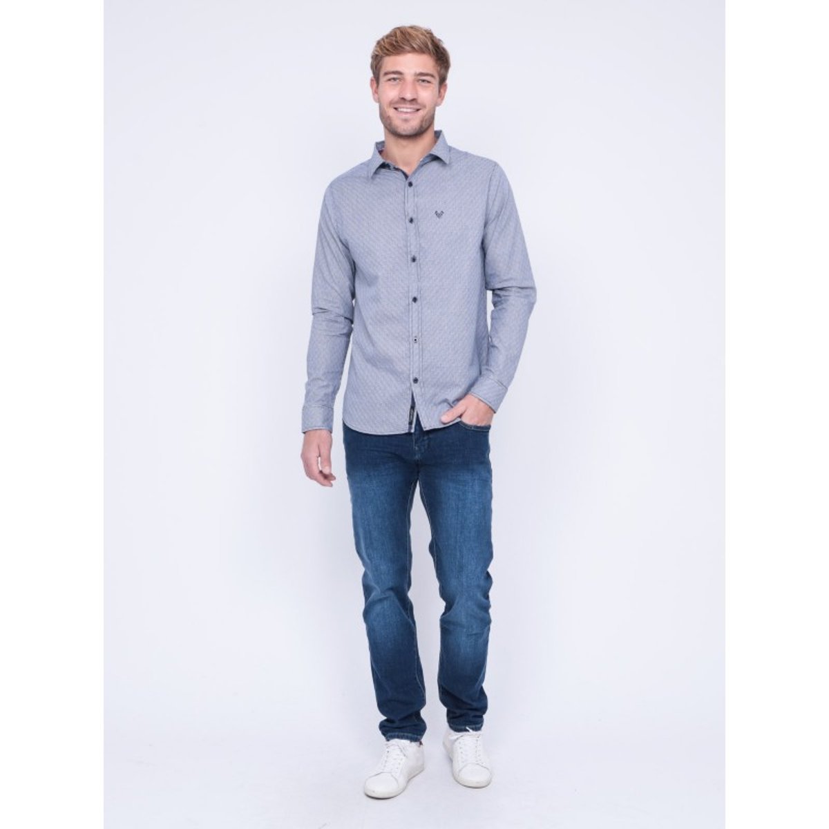 Chemise Manches Longues Trikmo bleu marine, RITCHIE