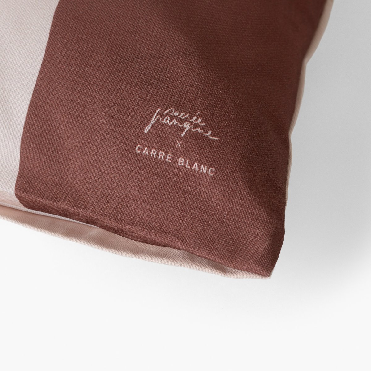 Housse de coussin Terre Cuite SAFI dune, CARRE BLANC