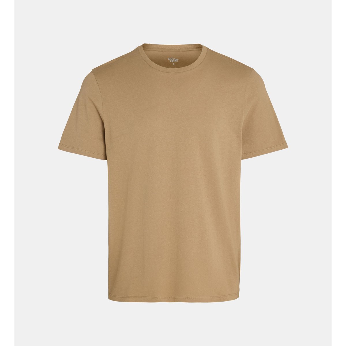 T-shirt sishron coton bio marron taupe, GALERIES LAFAYETTE
