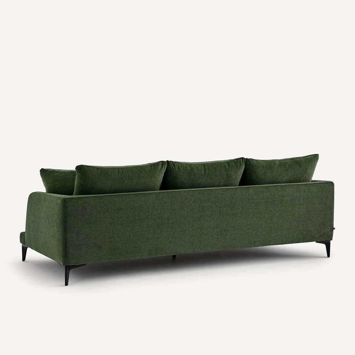 Canapé droit, 3 ou 4 places, en polyester mélangé, MODERNISTE vert forêt, EMMANUEL GALLINA X AM.PM