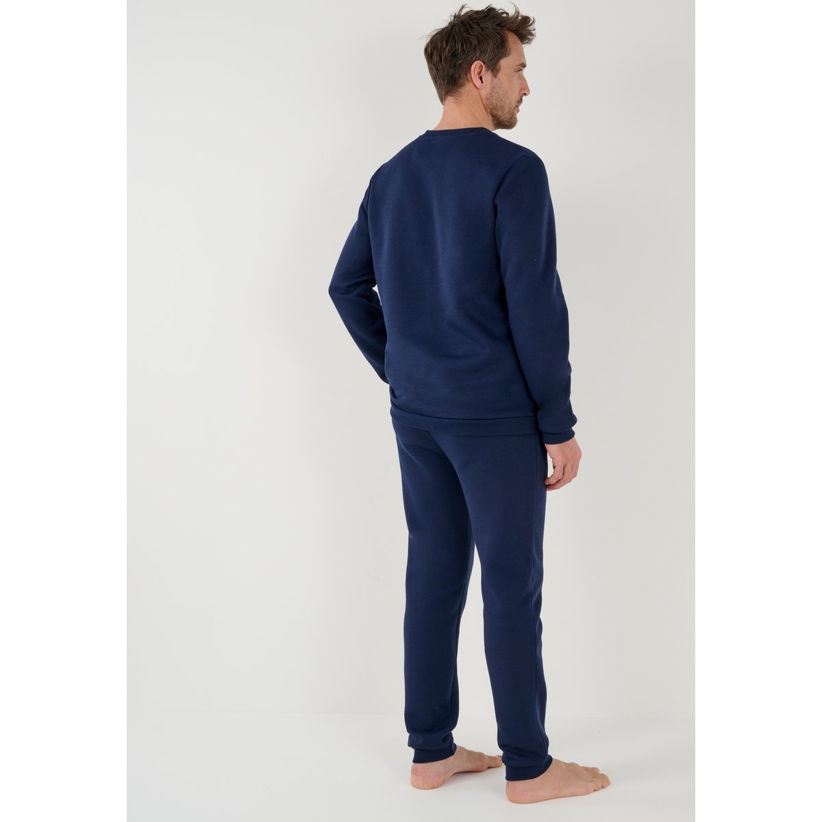 Pyjama Thermolactyl en molleton bleu marine, DAMART