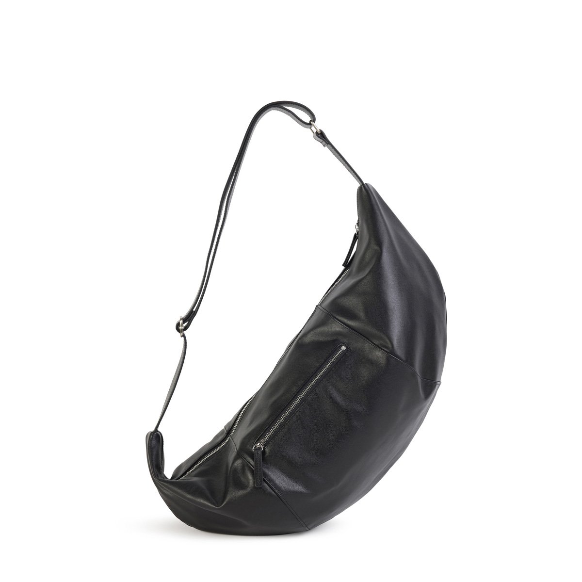 Sac à bandoulière en cuir CORTO noir, NAT & NIN