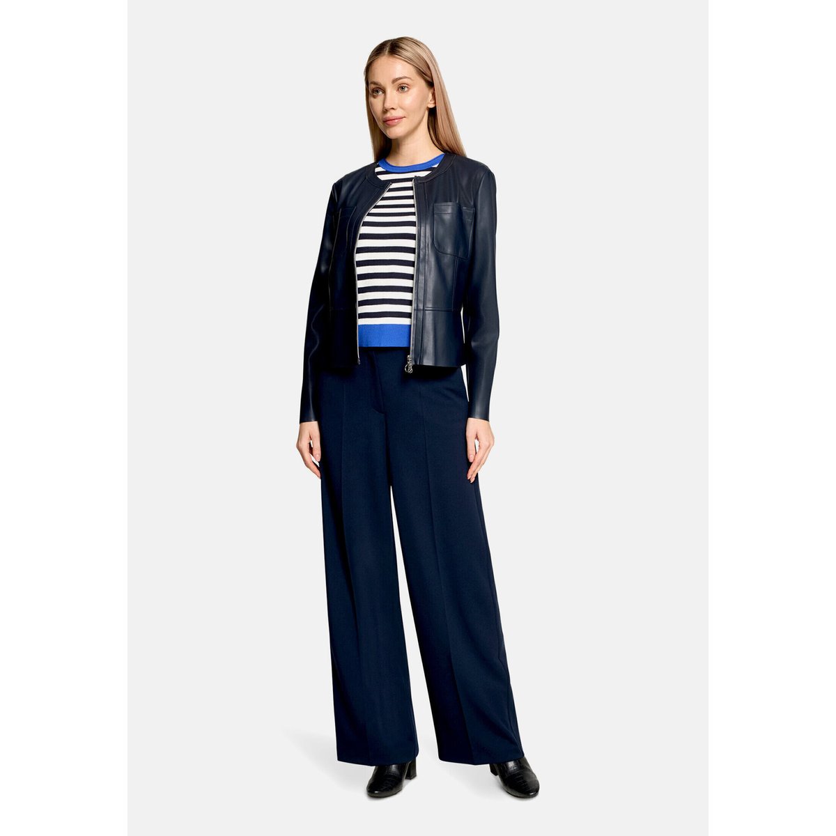 Blazer court à fermeture zippée dark sky, BETTY BARCLAY
