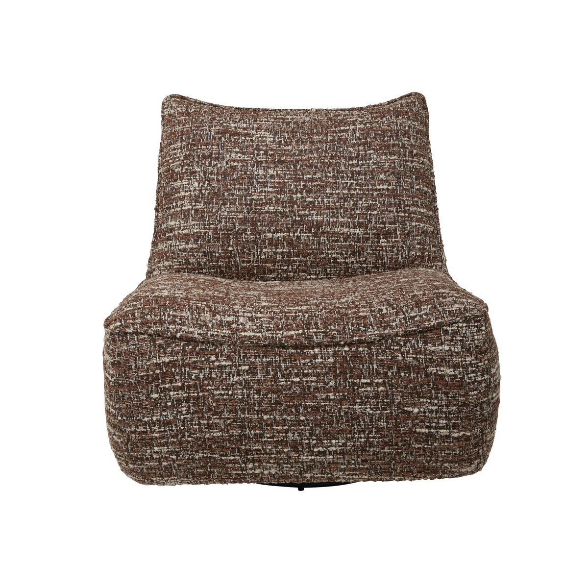 Fauteuil pivotant en tissu L85 cm - LUKE marron, CALICOSY