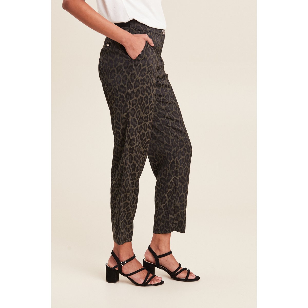Pantalon flou taille basse vert kaki, BREAL