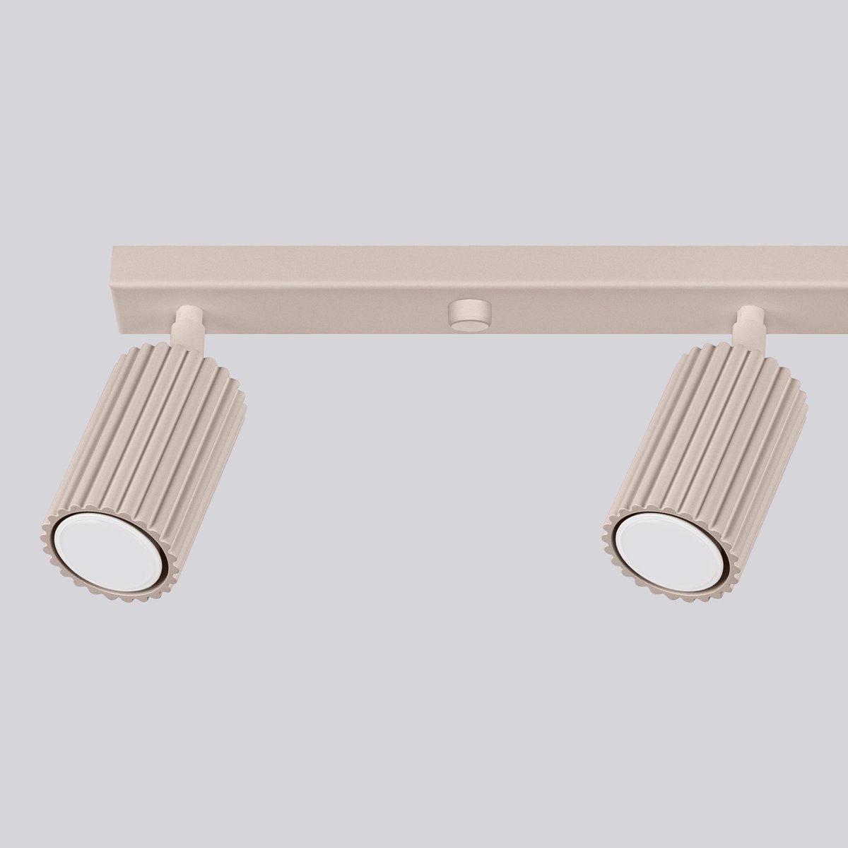 Plafonnier Aluminium Taupe GU10 4 Karbon marron, EDEN