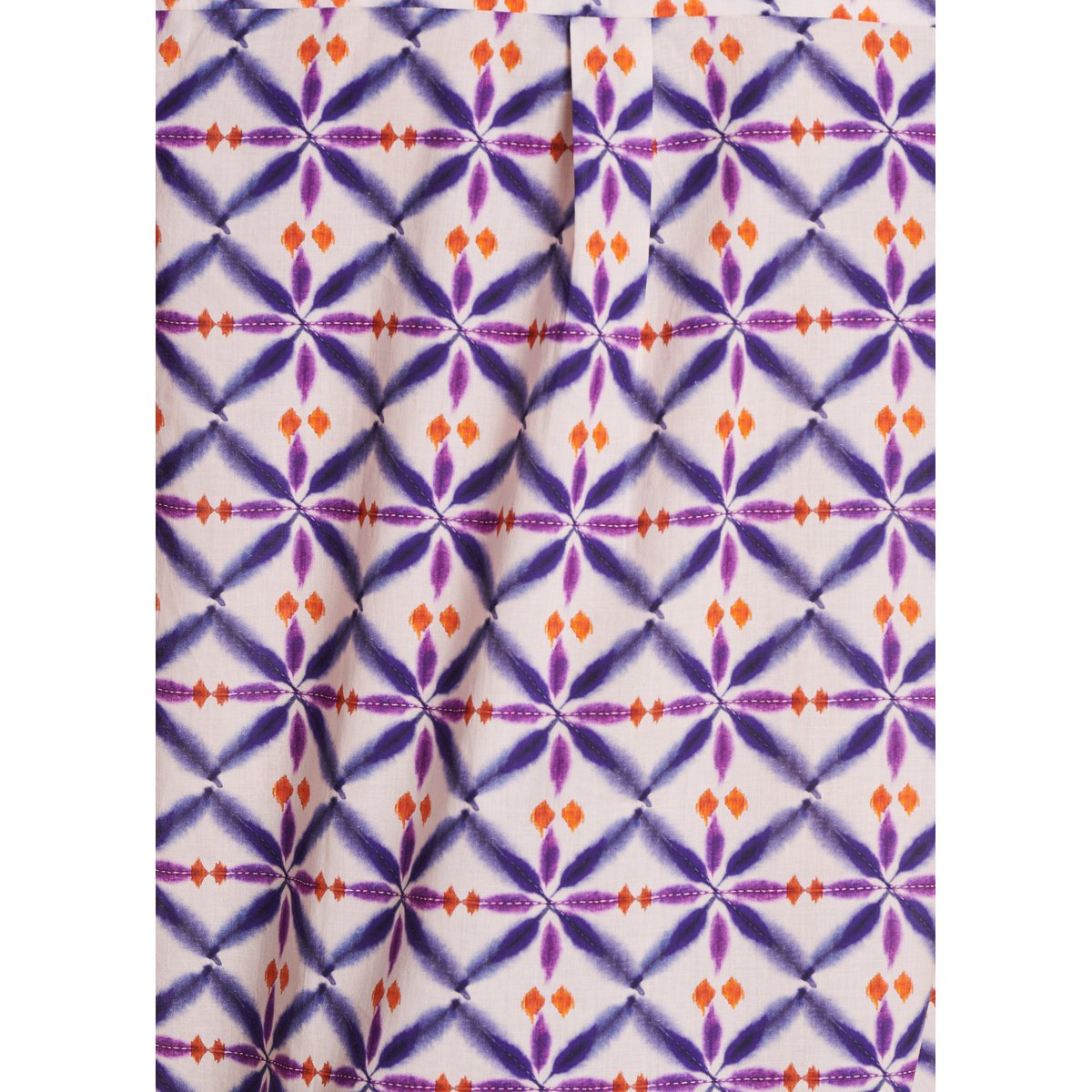 Chemise en voile de coton imprimé violet, LA FEE MARABOUTEE