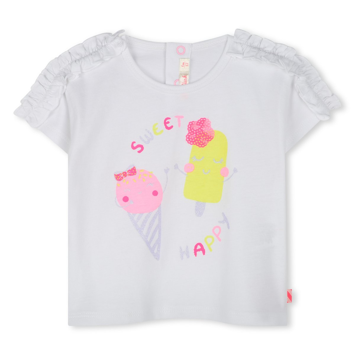 T-shirt coton manches courtes blanc, BILLIEBLUSH