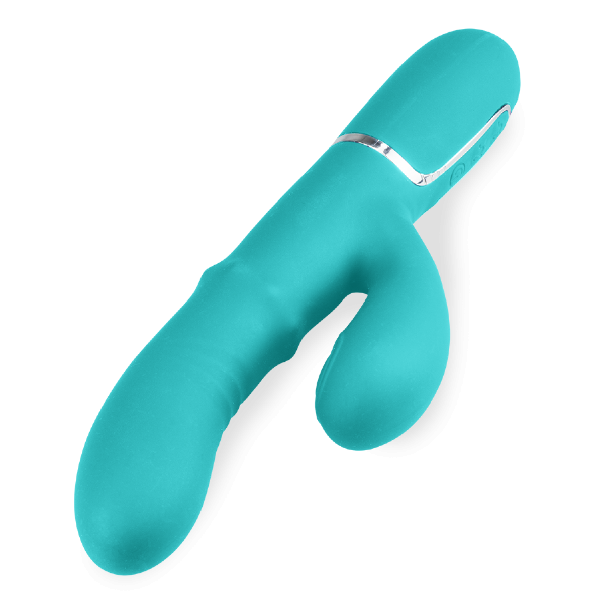 Vibromasseur puissant rabbit percuteur Climax turquoise, LOVE AND VIBES