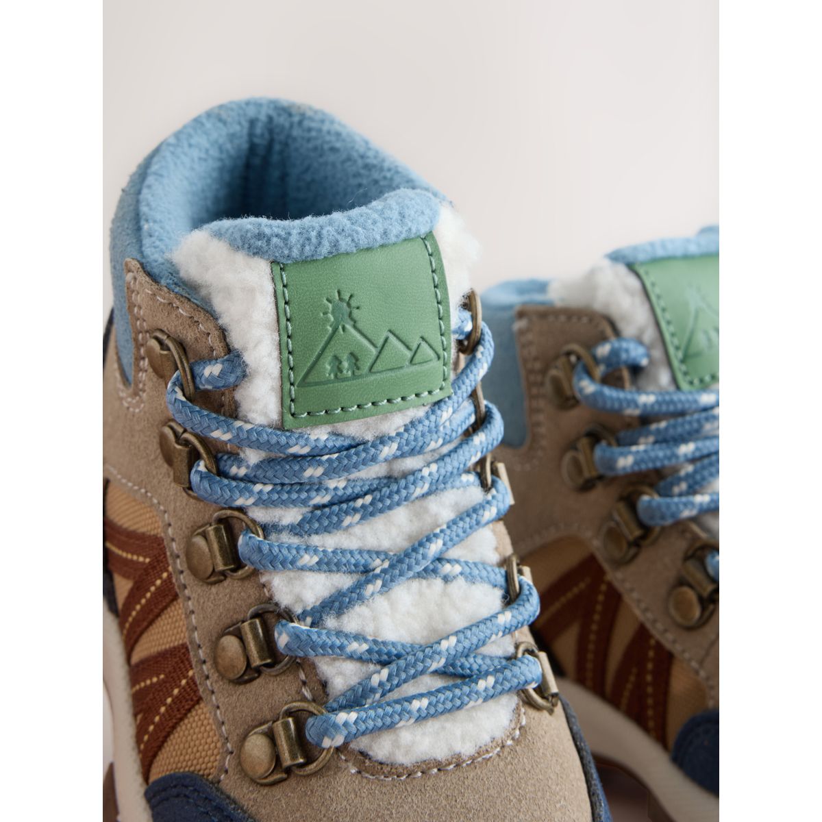 Bottines de marche à lacets bleu, NEXT