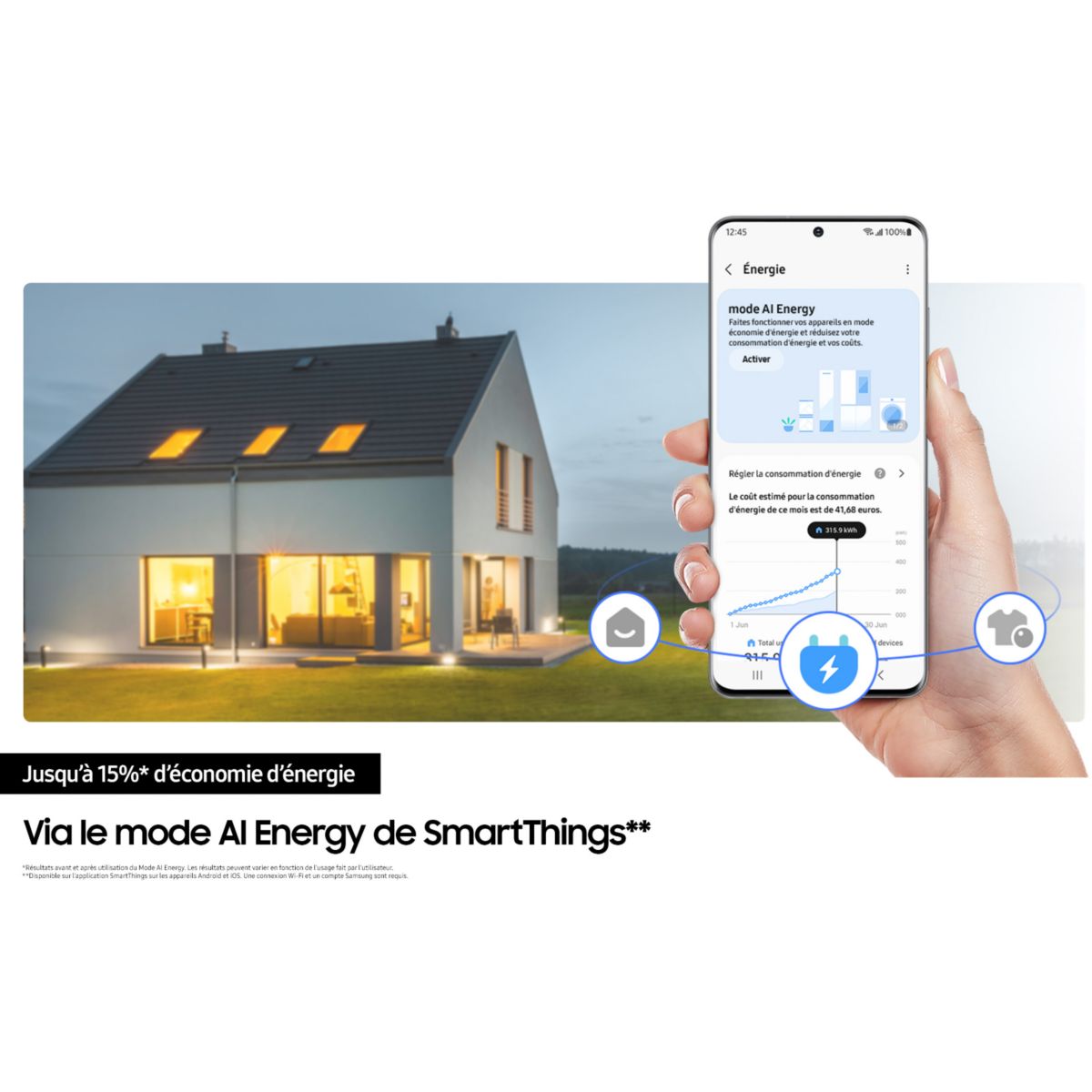 Réfrigérateur Américain RS90F64EDF couleur unique, SAMSUNG