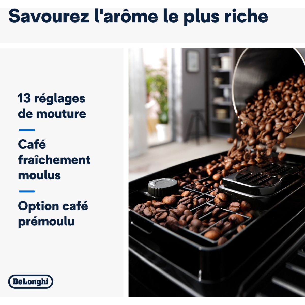 Expresso Broyeur FEB22.82.SB Magnifica Start Argent couleur unique, DELONGHI