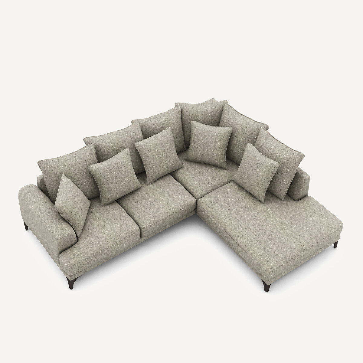 Divano angolare in tweed, ARMENTO naturale / grigio chiaro, AM.PM